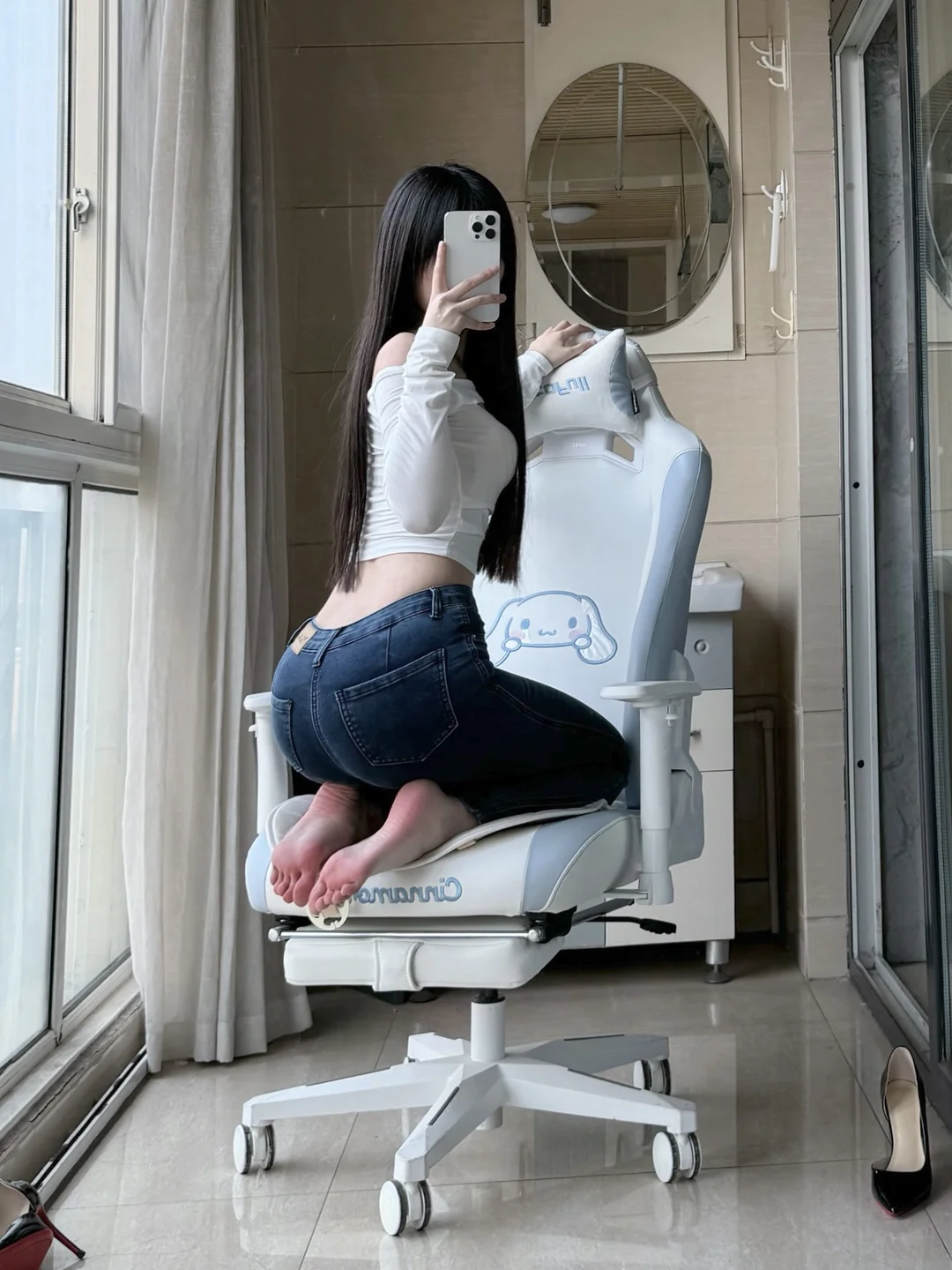 不可爱羚 – 牛仔裤 [28P,7V-1.1GGB] tg@simisebaisi 【丝足阁】004.webp